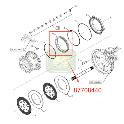Sistema de embrague Esay instalación de pistón de freno 87708440 para la retroexcavadora