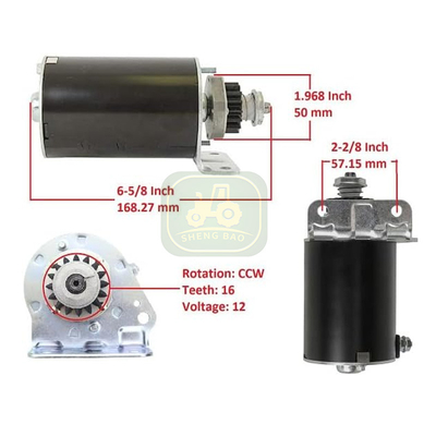 12V 16Dientes CCW AM122337 AM37352 Motor de arranque para