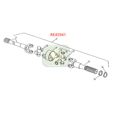 Sistema diferencial de accionamiento del eje RE188421 RE45941 Eje Assy para tractores