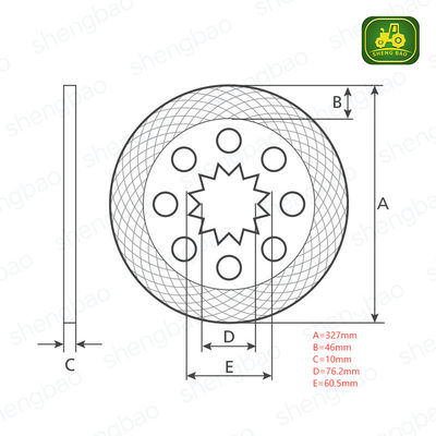 Partes de dirección y frenos 5154521 Disco de freno para tractor 14 Espinillas
