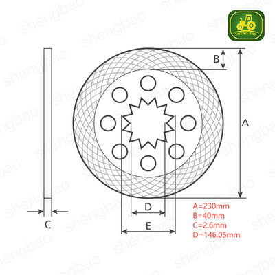 Piezas de Dirección y Frenos E6NN2N315AA Disco de Freno para Tractor