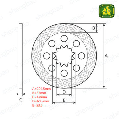 Partes de dirección y frenos 73320440 Disco de freno para tractor 22