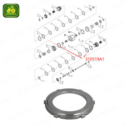 Piezas del eje de la TDF 310519A1 Disco intermedio 97*146*10.2mm 6T Para cargadora