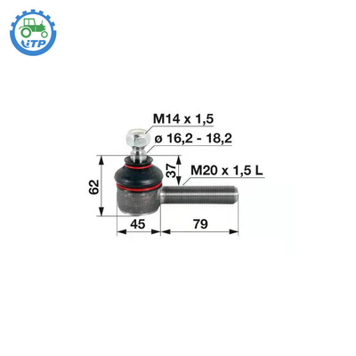lazo Rod End de 00110106 3131021R1 del caso IH piezas del tractor 95M M