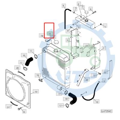 Radiador del tractor RE70236 para  5320N 5410 5415 5510 5320N