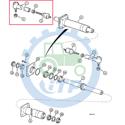 Lazo Rod 053961R1 3785463M1 de las piezas del cargador de la retroexcavadora del caso D142916