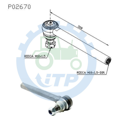 Nuevo lazo Rod 85805977 de Holland Backhoe 555E 575E 655E 675E LB75