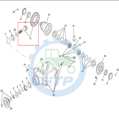 Grado superior RE275344 Ring Gear y suitablle del piñón para